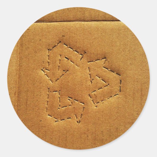 ステッカーをリサイクルするボール紙 ラウンドシール (正面)