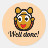 ステッカーを上手に作った ラウンドシール (正面)