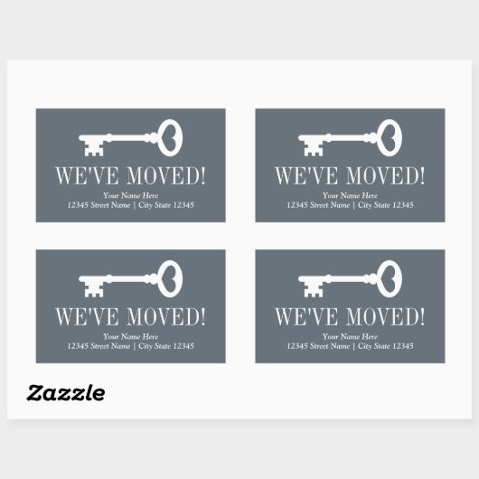 ステッカーを動かすカスタムヴィンテージ鍵を動かした 長方形シール (シート)