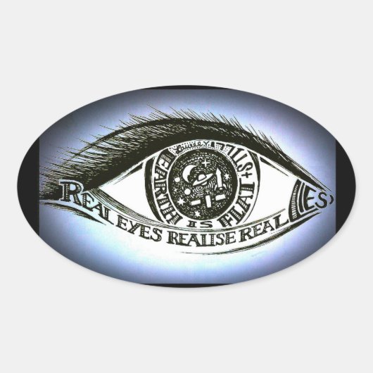 ステッカーを実現 楕円形シール (正面)