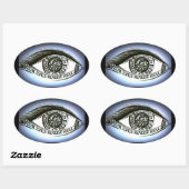 ステッカーを実現 楕円形シール (シート)