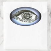 ステッカーを実現 楕円形シール (バッグ)