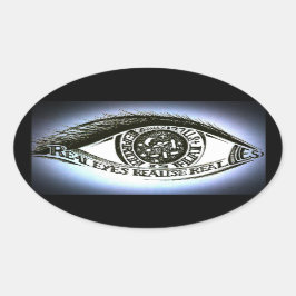 ステッカーを実現 楕円形シール