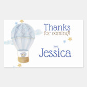 ステッカーを待っ感謝していている 長方形シール (正面)