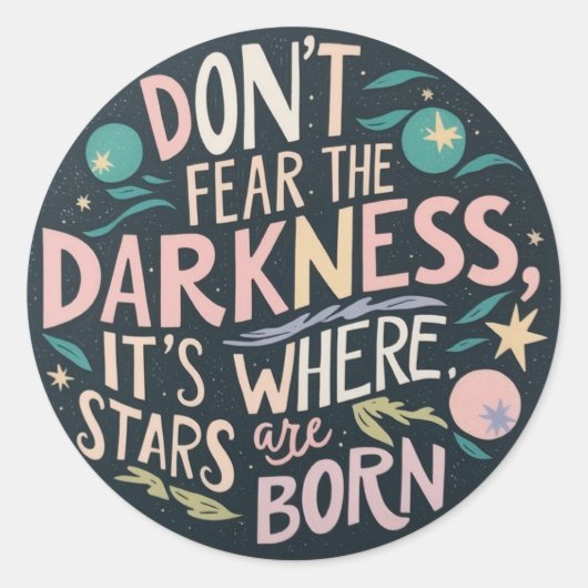 ステッカーを恐れないで ラウンドシール (正面)