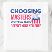 ステッカーを投票するマスターの選択 長方形シール (バッグ)