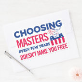 ステッカーを投票するマスターの選択 長方形シール (封筒)