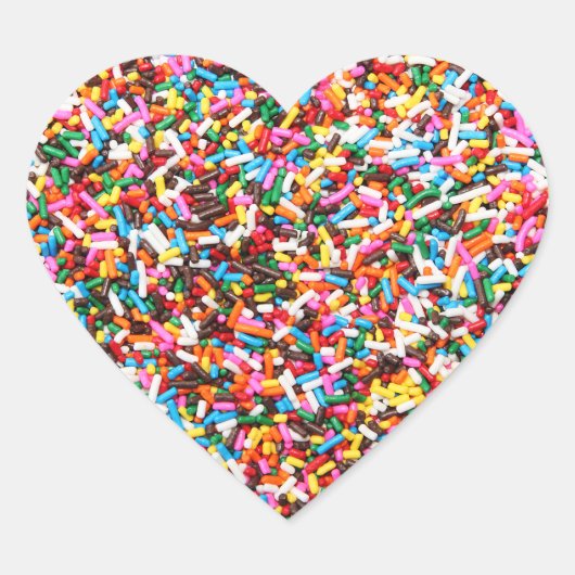 ステッカーを振りかける ハートシール (正面)