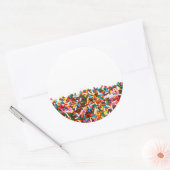 ステッカーを振りかける ラウンドシール (封筒)