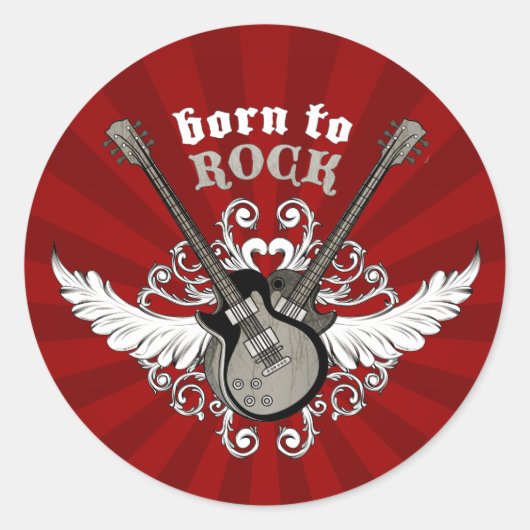 ステッカーを揺するために生まれて下さい ラウンドシール (正面)