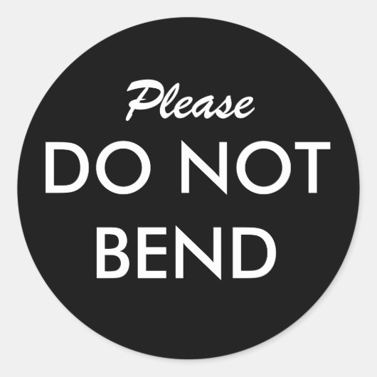 ステッカーを曲げない ラウンドシール (正面)