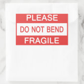 ステッカーを曲げない 長方形シール (バッグ)