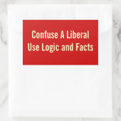 ステッカーを混乱さ自由主義のせる 長方形シール (バッグ)