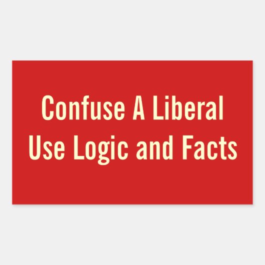 ステッカーを混乱さ自由主義のせる 長方形シール (正面)