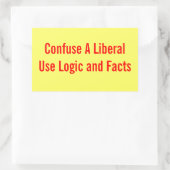 ステッカーを混乱さ自由主義のせる 長方形シール (バッグ)