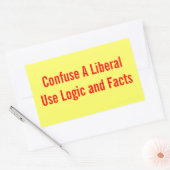 ステッカーを混乱さ自由主義のせる 長方形シール (封筒)