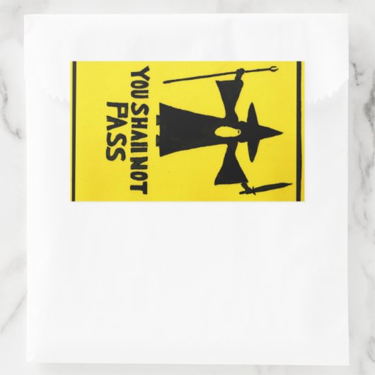 ステッカーを渡さない 長方形シール (バッグ)