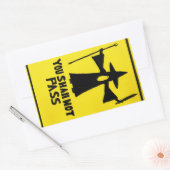 ステッカーを渡さない 長方形シール (封筒)