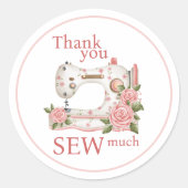 ステッカーを縫ってくれてありがとう ラウンドシール (正面)