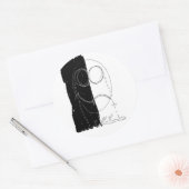 ステッカーを表示するには ラウンドシール (封筒)