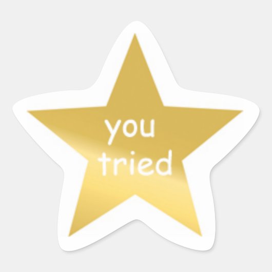 ステッカーを試した 星シール (正面)