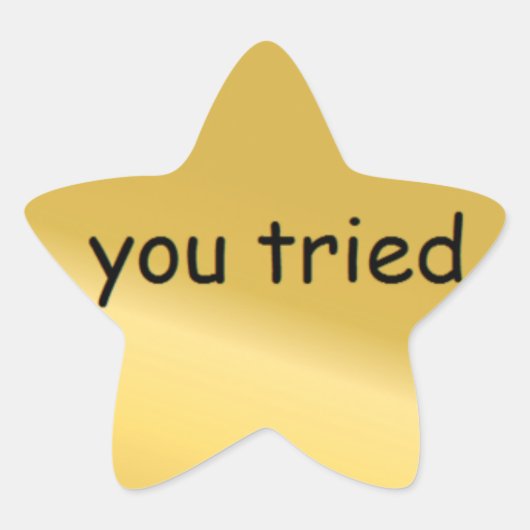 ステッカーを試した 星シール (正面)