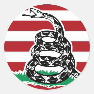 ステッカーを踏み付けないでくれ ラウンドシール