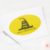 ステッカーを踏み付けない 楕円形シール (封筒)