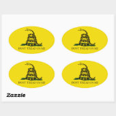 ステッカーを踏み付けない 楕円形シール (シート)