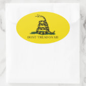 ステッカーを踏み付けない 楕円形シール (バッグ)