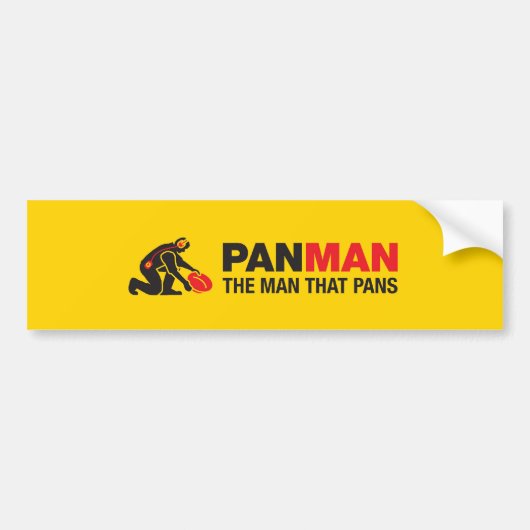 ステッカーを選別する金ゴールド バンパーステッカー (正面)