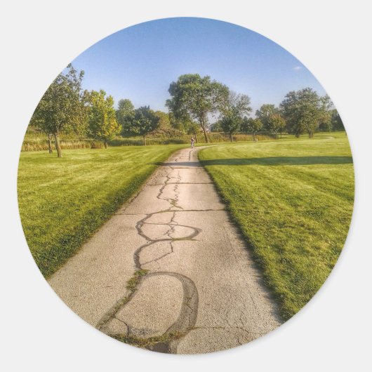 ステッカーを駐車する道 ラウンドシール (正面)