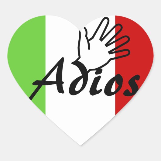 ステッカーアディオスウェーブグッドレターレター封筒用シール ハートシール (正面)