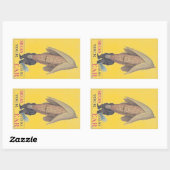 ステッカーアンティークアントレポモルフィックベジコーンプン 長方形シール (シート)