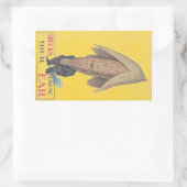 ステッカーアンティークアントレポモルフィックベジコーンプン 長方形シール (バッグ)