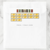 ステッカーイラクキャンペーン星との12か月 長方形シール (バッグ)