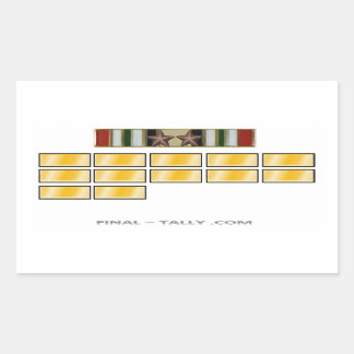 ステッカーイラクキャンペーン星との12か月 長方形シール