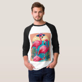 ステッカーイラストレーション Tシャツ (正面フル)