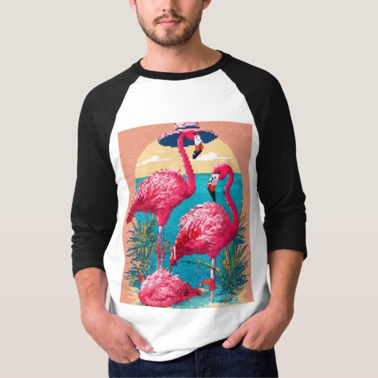 ステッカーイラストレーション Tシャツ (正面)