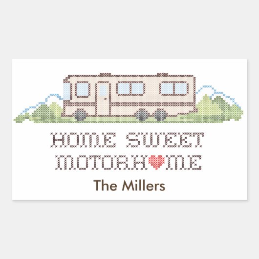ステッカーカスタマイズ-Your Motor Home 長方形シール (正面)