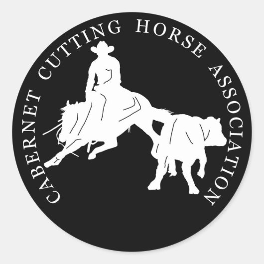 ステッカーカベルネCHAノワールRond Blanc ラウンドシール (正面)