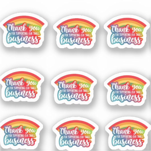 「ステッカーカラフルありがとう シール (正面)