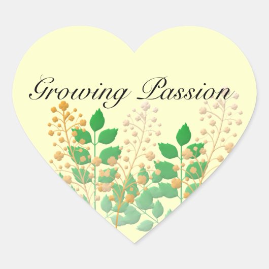 ステッカーガーデンの花葉と ハートシール (正面)