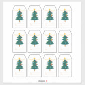 ステッカークリスマスギフトタグクリスマスプレゼントラベル シール (シート)