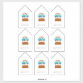 ステッカークリスマスギフトタグクリスマスプレゼントラベル シール (シート)