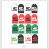 ステッカークリスマスギフトタグクリスマスプレゼントラベル シール (シート)