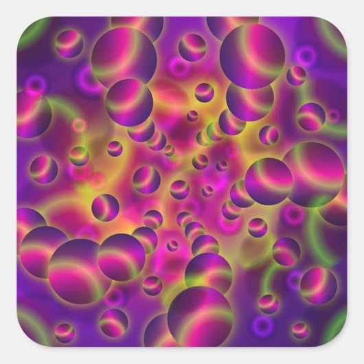 ステッカーサイケデリック表示 スクエアシール (正面)