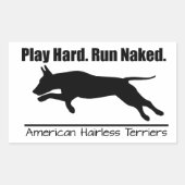 ステッカーシート 遊びは厳しく AHT 長方形シール (正面)