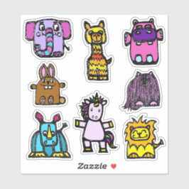 ステッカーシート 6x6 "the alphabet book" (マット) シール