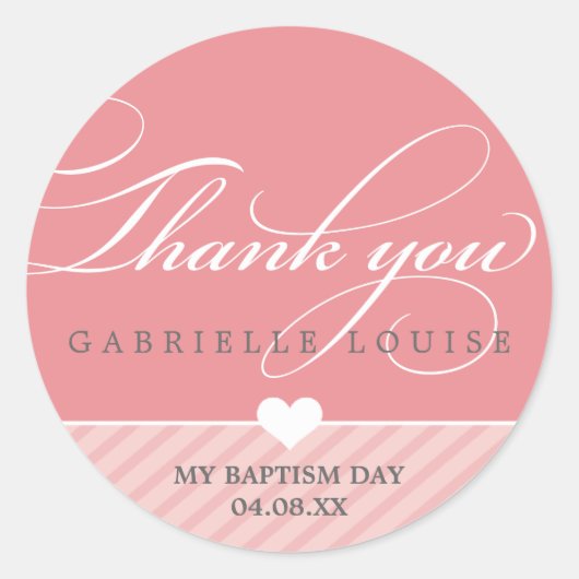 ステッカーシール – ありがとう：：素敵なタイプ1 ラウンドシール (正面)